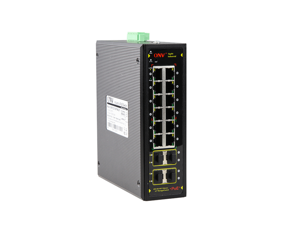 Commutateur PoE industriel géré Gigabit 16 ports L2