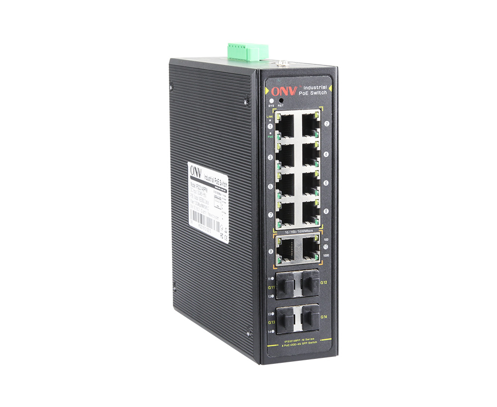 Commutateur PoE industriel géré Gigabit 14 ports L2