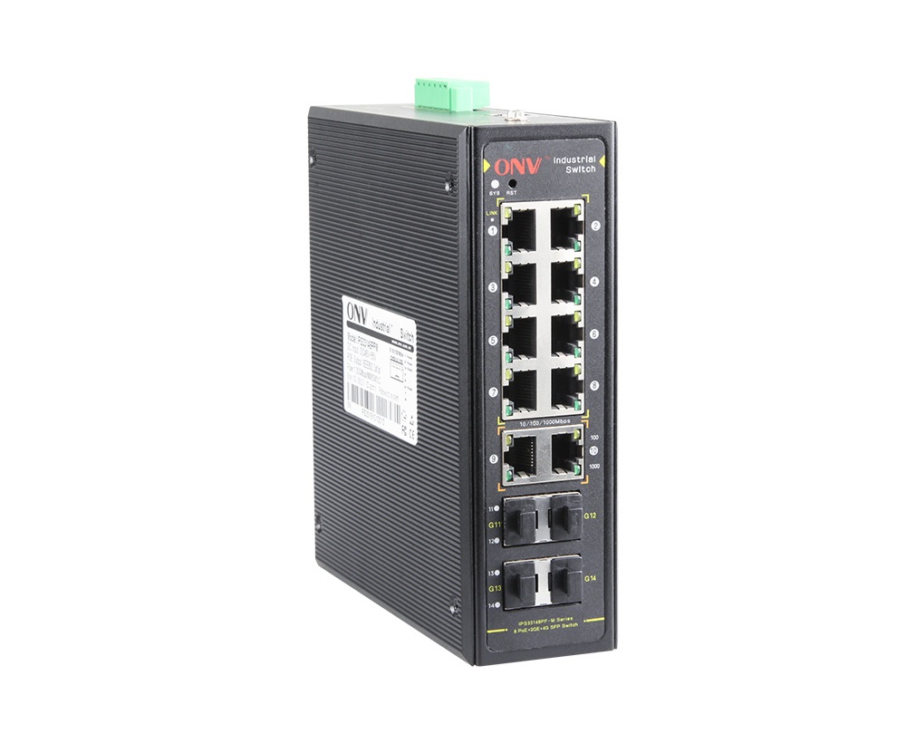 Commutateur Ethernet industriel géré Gigabit 14-port L2