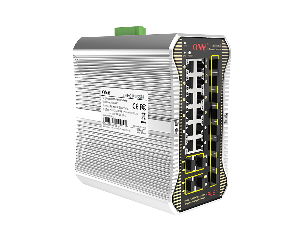 Commutateur PoE industriel géré Gigabit 24 ports L2