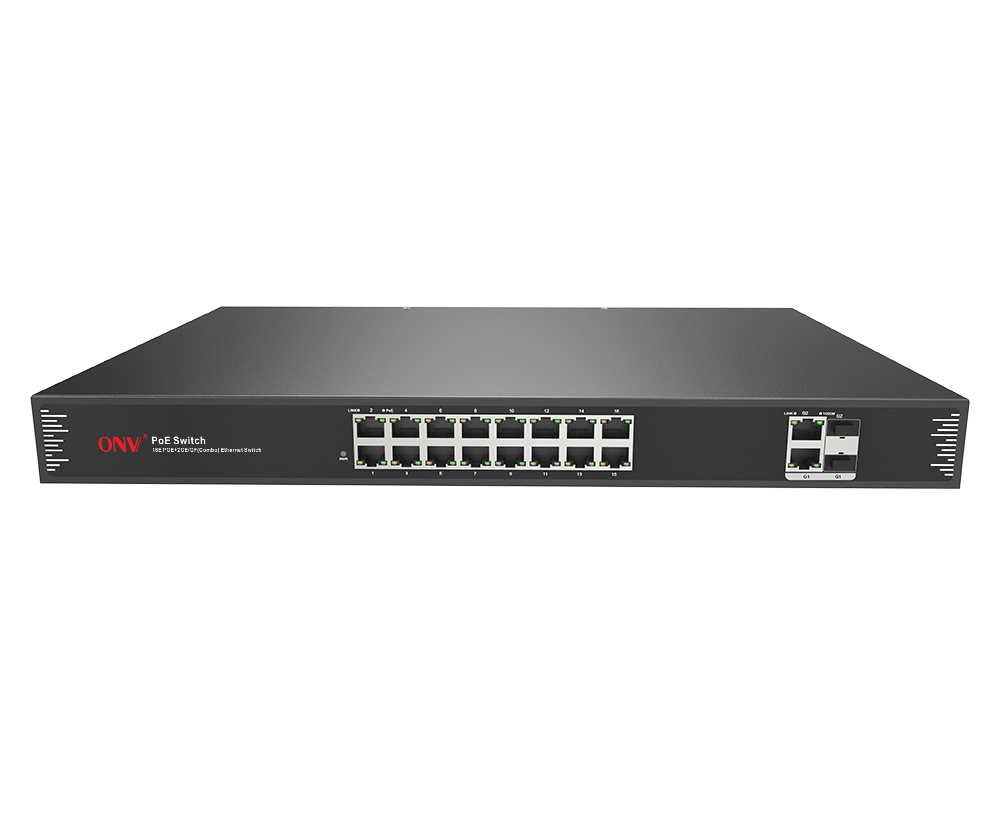 Commutateur de PoE de 18 ports de liaison montante de gigabit