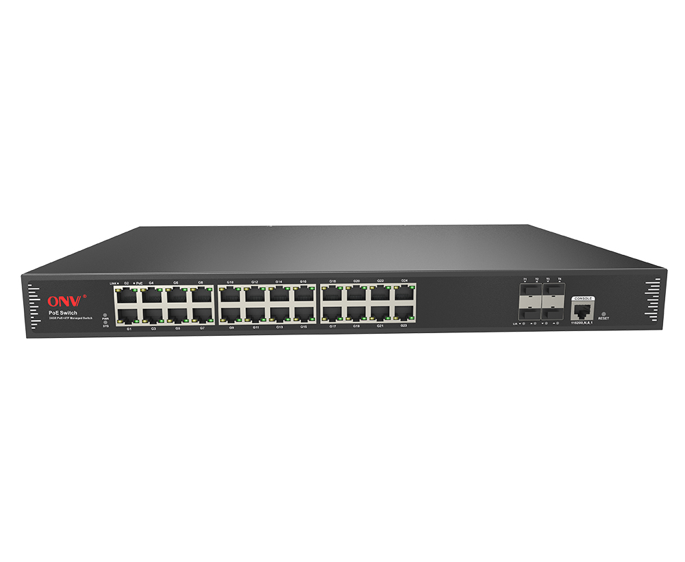 Commutateur géré de la liaison montante 10G 28-port L3 PoE