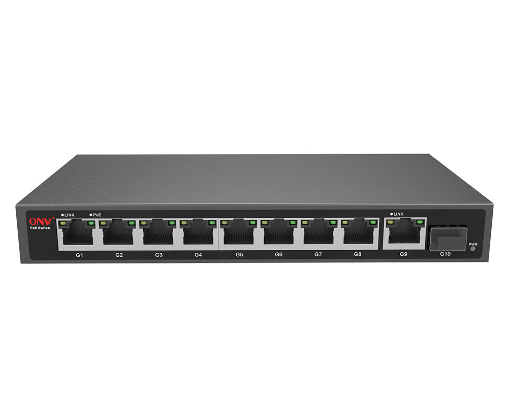 Commutateur de PoE de port du gigabit 10