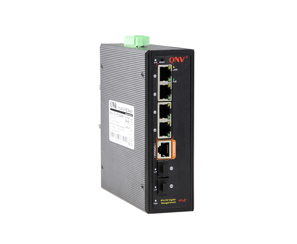 Commutateur PoE industriel géré Gigabit 6 ports L2