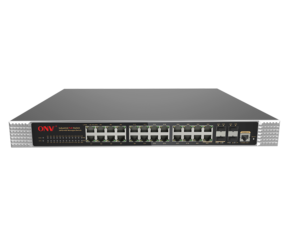 Commutateur PoE industriel géré Gigabit 26 ports L2