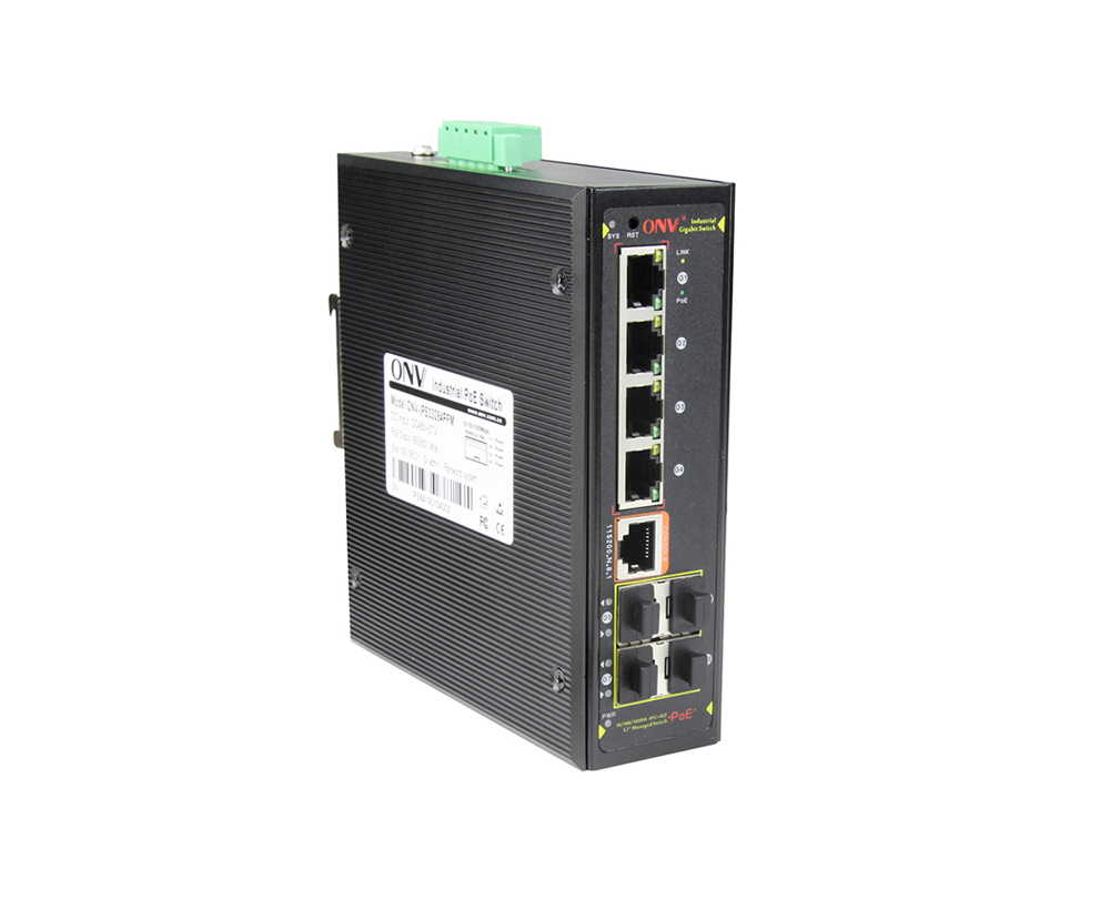 Commutateur PoE industriel géré Gigabit 8 ports L2