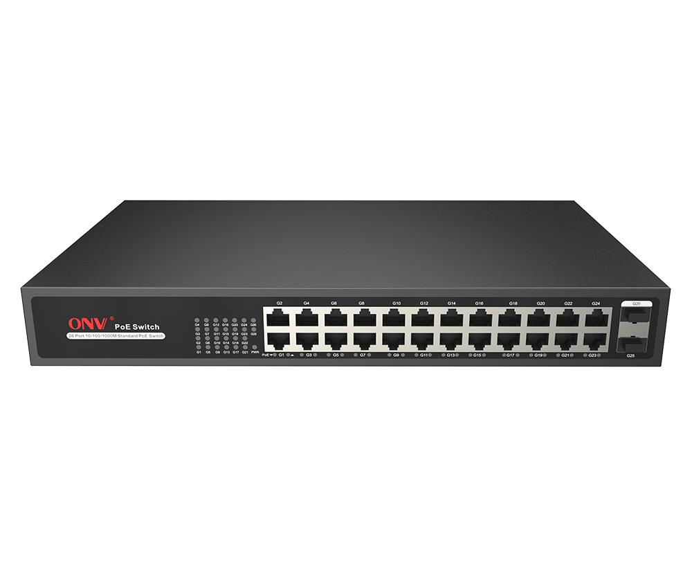 Commutateur de PoE de gigabit 26-port