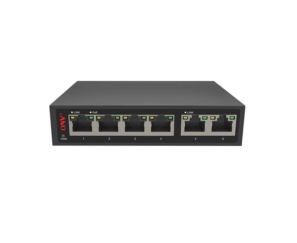 Commutateur de 10/100M 6-port bt PoE