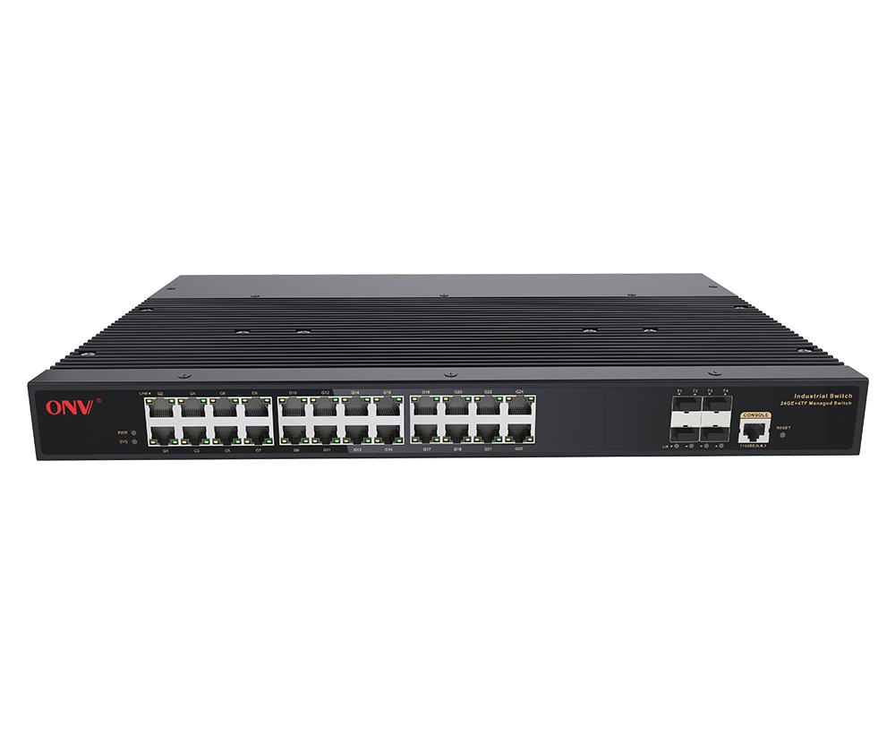 10G uplink 28-port L2 contrôlé commutateur Ethernet industriel
