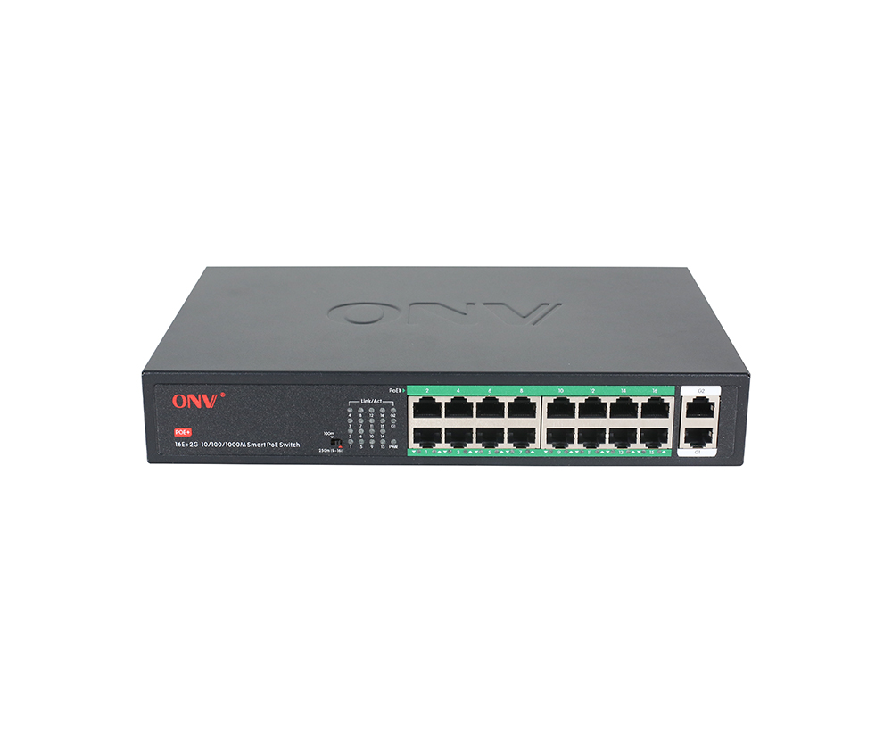 Commutateur de PoE de la liaison montante 18-port de gigabit de transmission de 10M/250 mètres