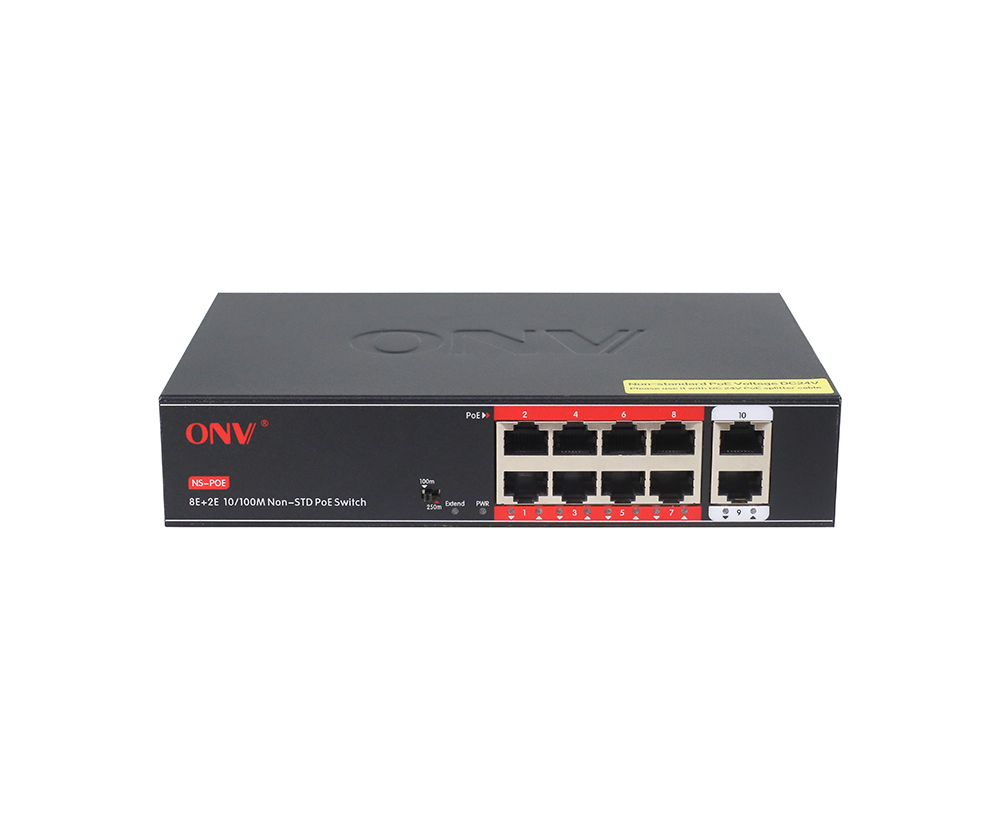 10/100M 10-port 24V non-standard PoE commutateur
