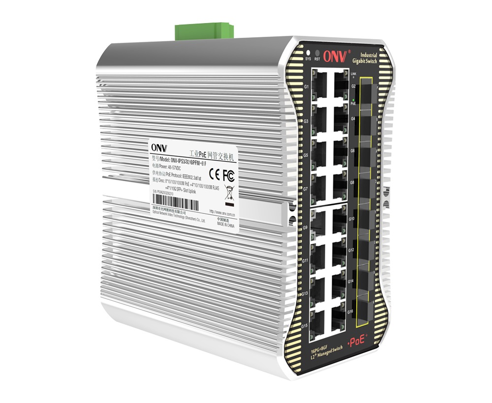 Commutateur PoE industriel géré Gigabit 24 ports L2
