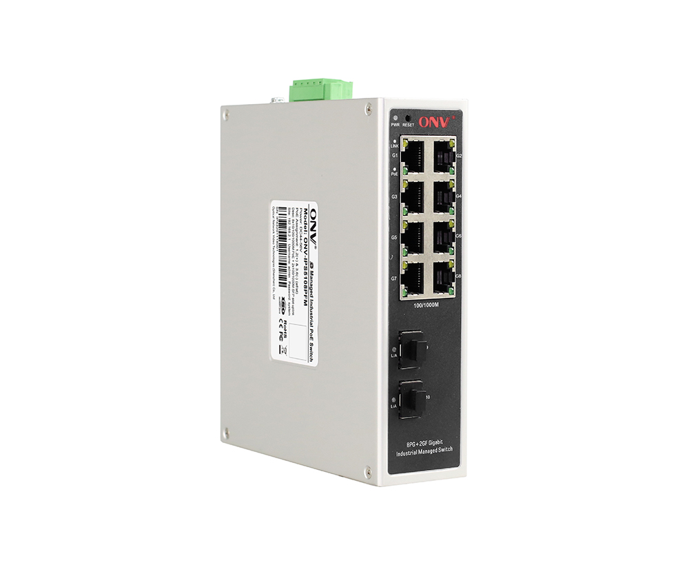 Commutateur PoE industriel facile géré Gigabit 10 ports