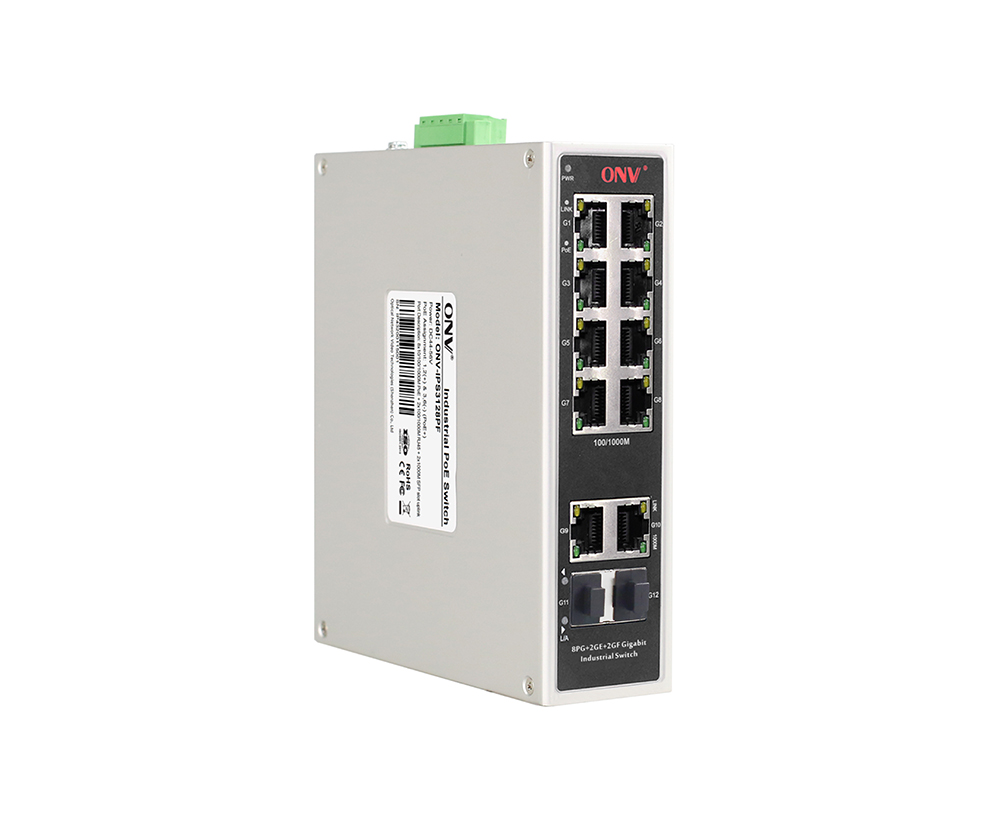 Commutateur PoE industriel Gigabit 12 ports