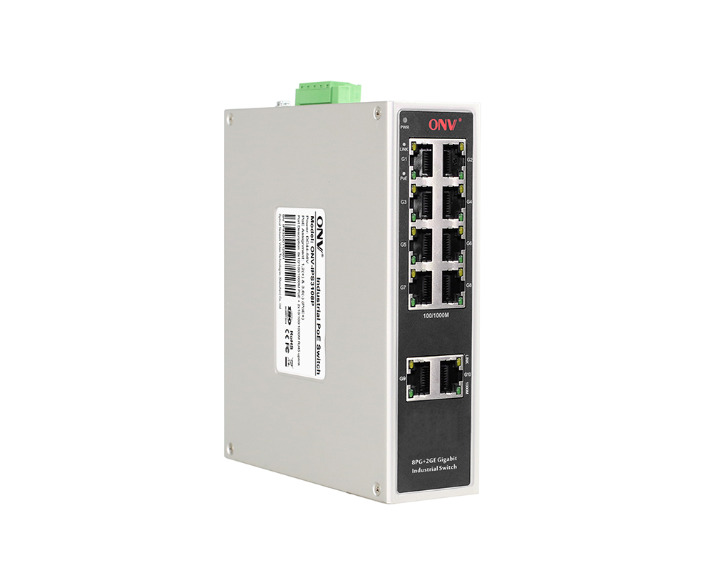 Commutateur PoE industriel Gigabit 10 ports