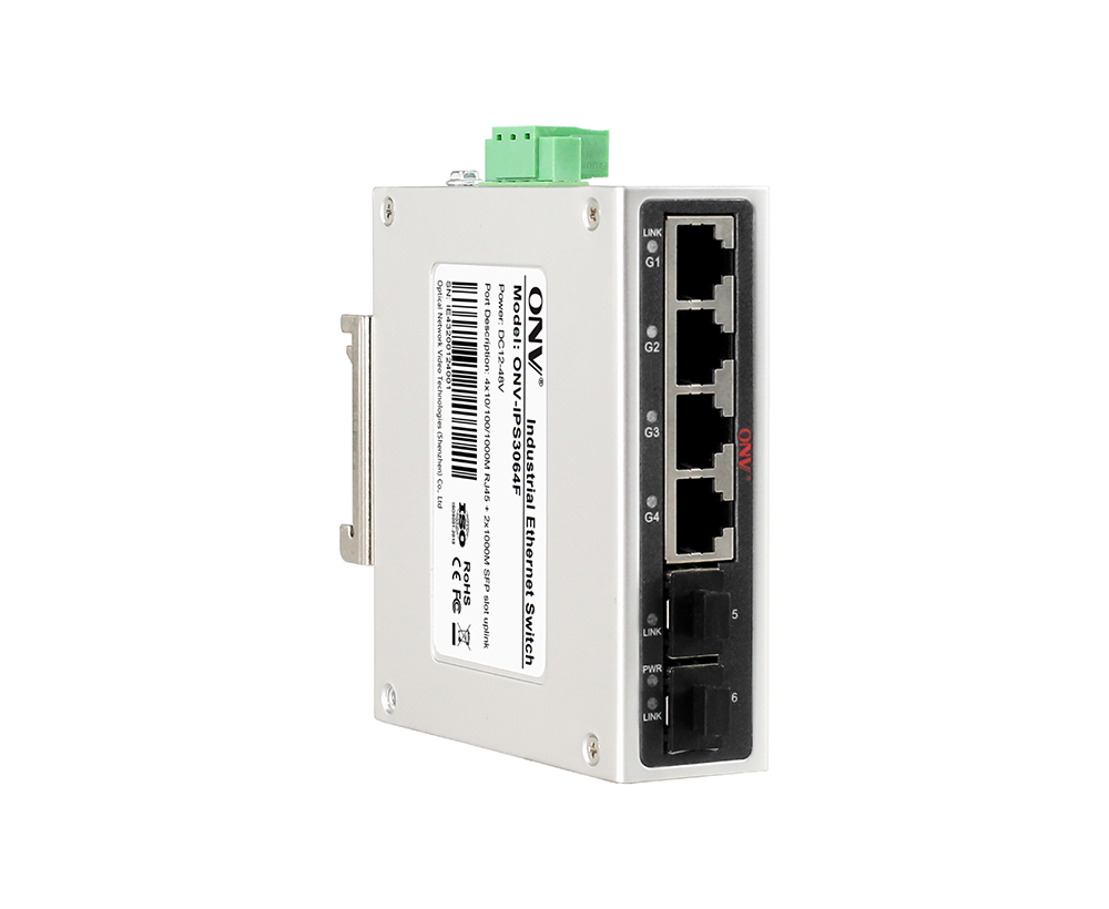 Commutateur Ethernet industriel Gigabit à 6 ports