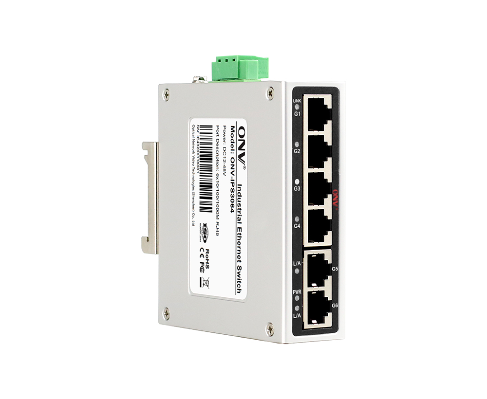 Commutateur Ethernet industriel Gigabit à 6 ports