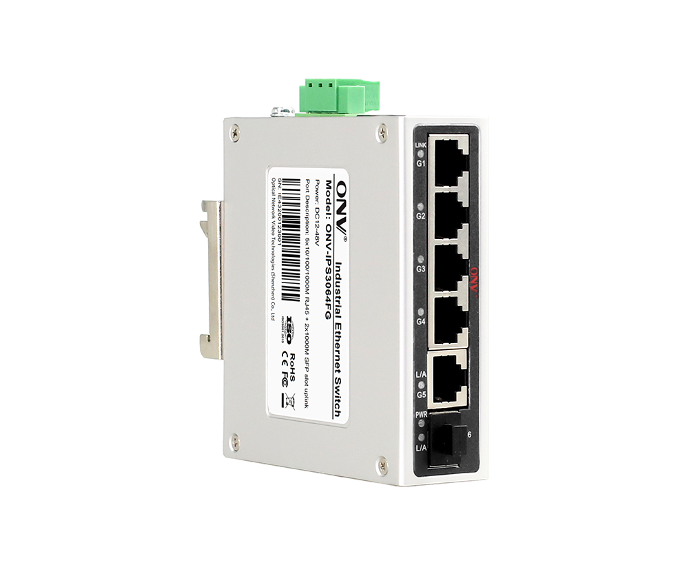 Commutateur Ethernet industriel Gigabit à 6 ports