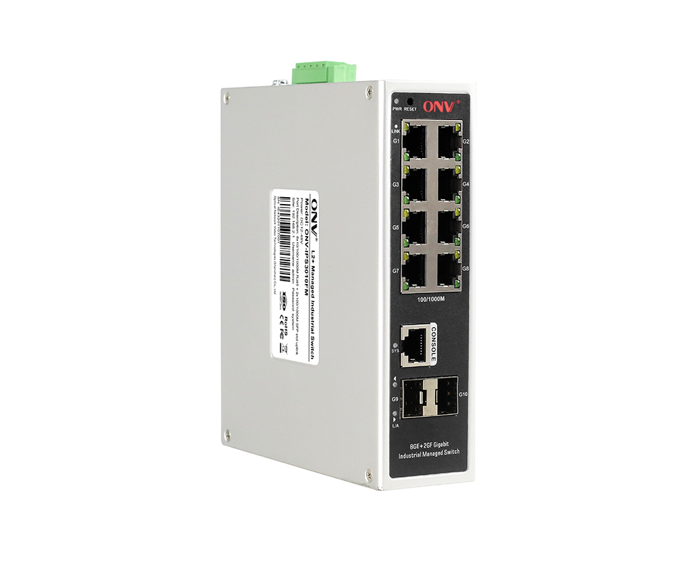 Commutateur Ethernet industriel géré Gigabit 10 ports