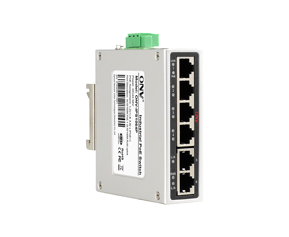 Commutateur industriel de 10/100M 6-port PoE