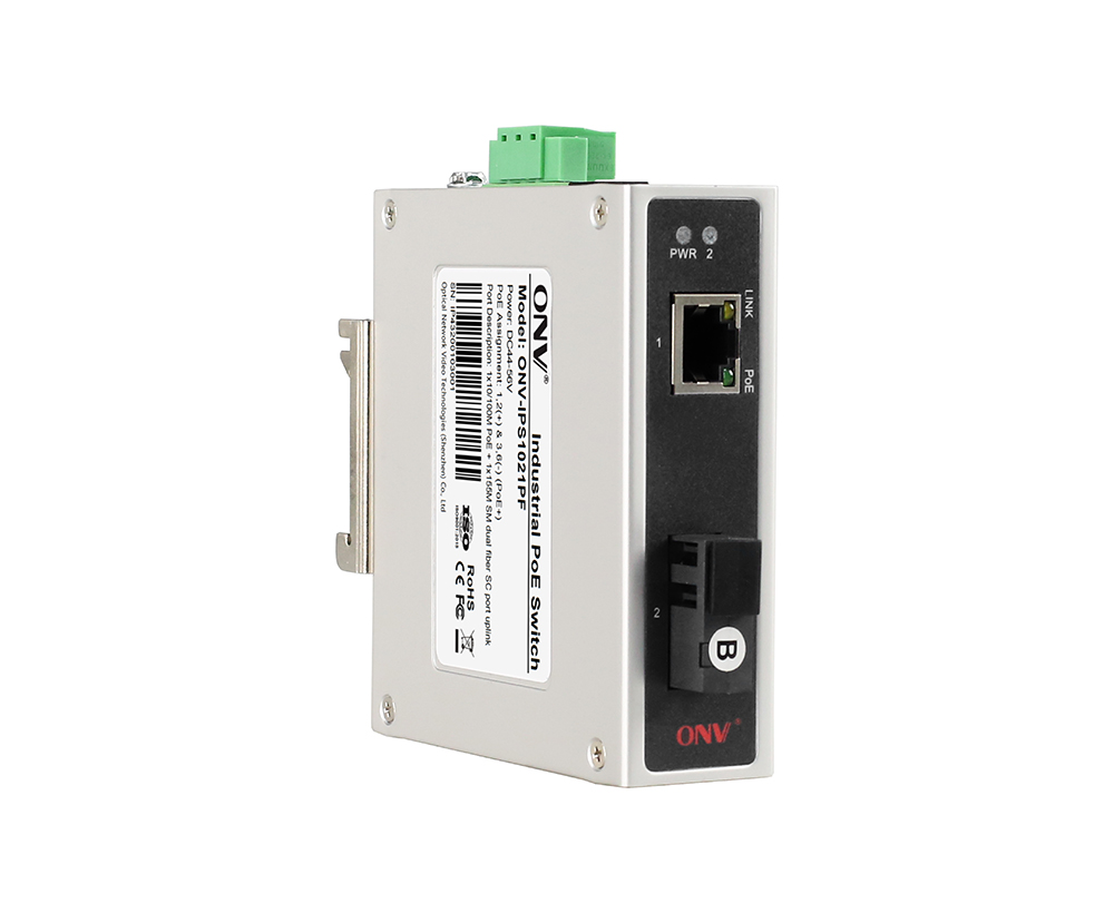 Commutateur industriel de 10/100M 2-port PoE