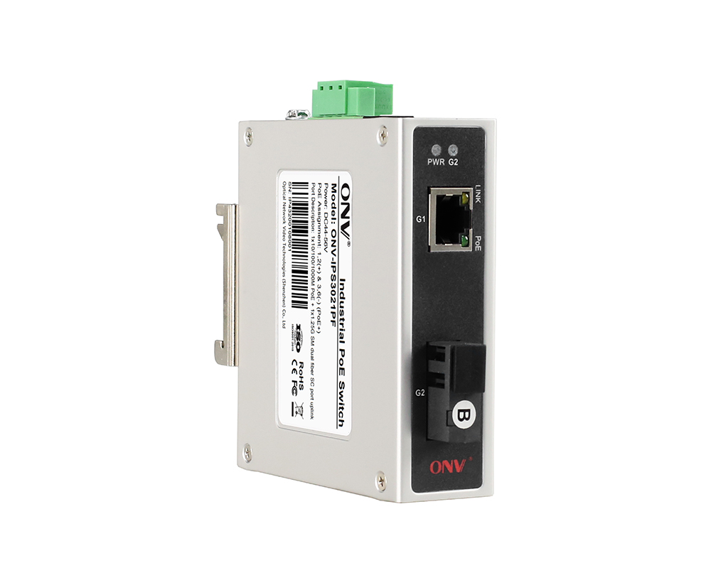 Commutateur PoE industriel Gigabit 2 ports