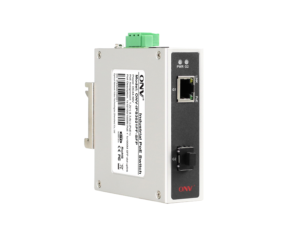 Commutateur PoE industriel Gigabit 2 ports