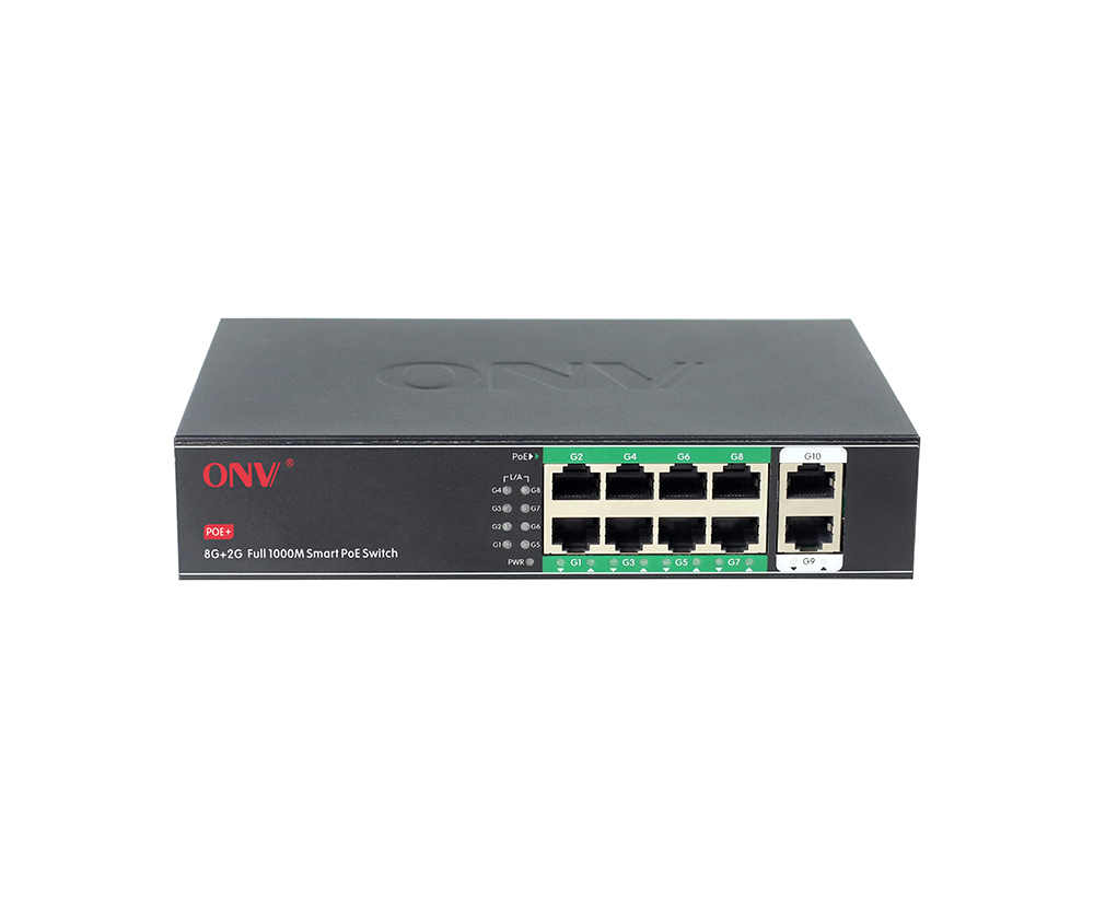 Commutateur de PoE de port du gigabit 10