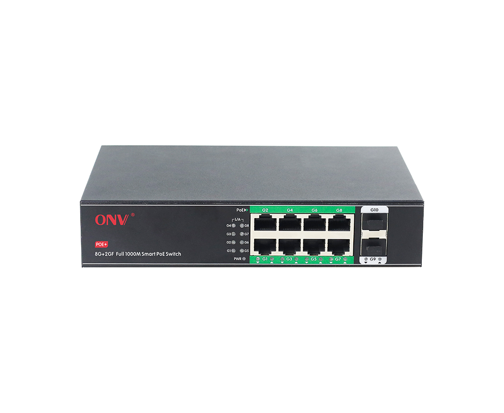 Commutateur de PoE de port du gigabit 10