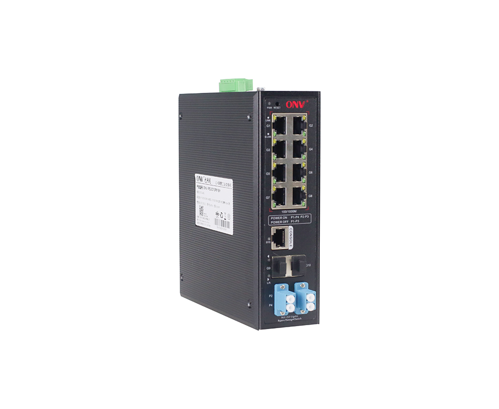 Commutateur Ethernet industriel à dérivation gérée Gigabit 10 ports L2