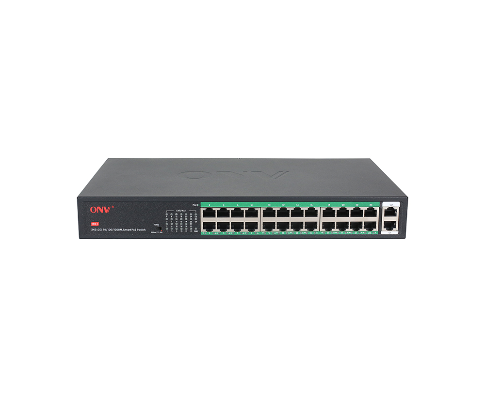 Commutateur de PoE de la liaison montante 26-port de gigabit de transmission de 10M/250 mètres