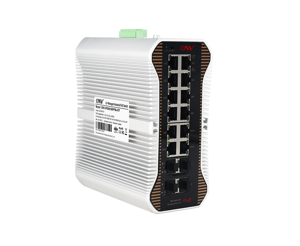 Commutateur industriel contrôlé par L2 de la liaison montante 10G 16-port PoE