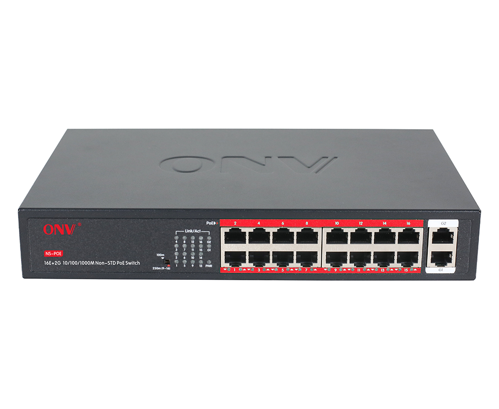 Commutateur PoE non standard Gigabit Uplink 18 ports 24V