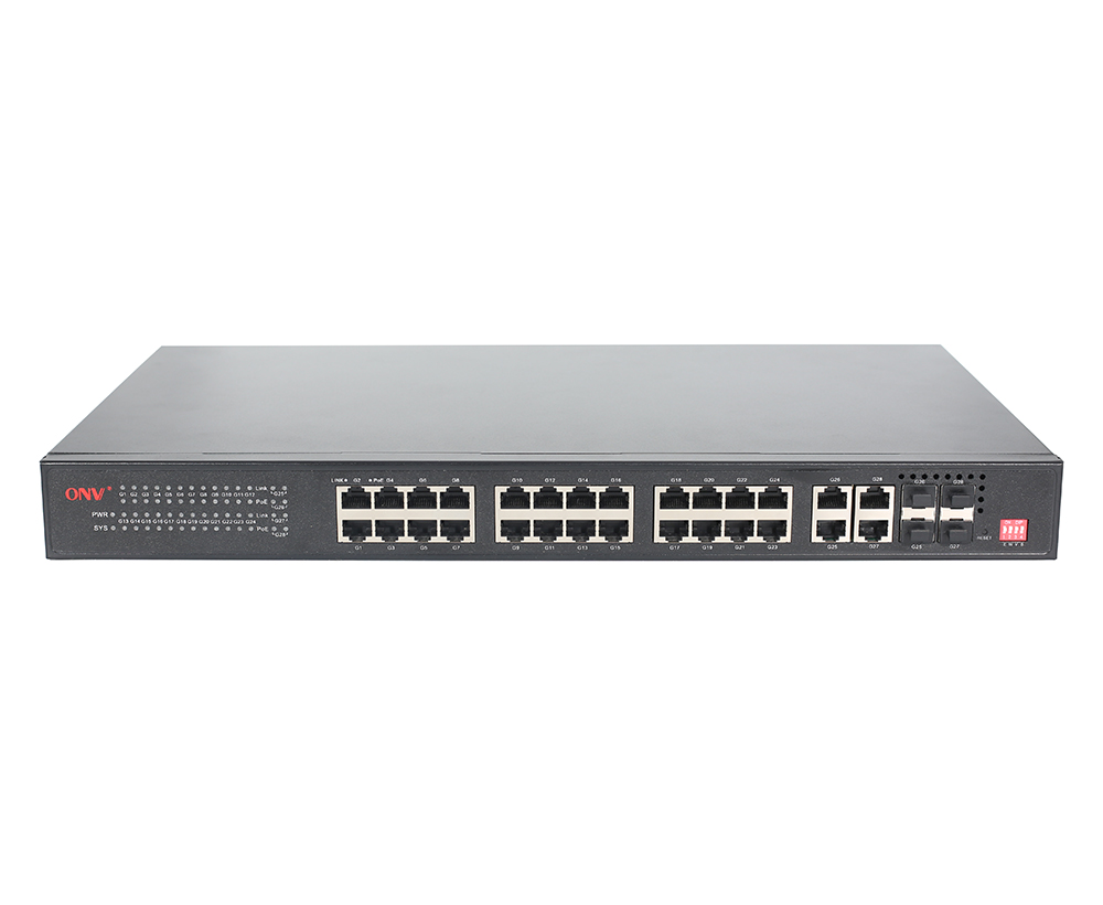 Commutateur PoE facile géré Gigabit 28-port