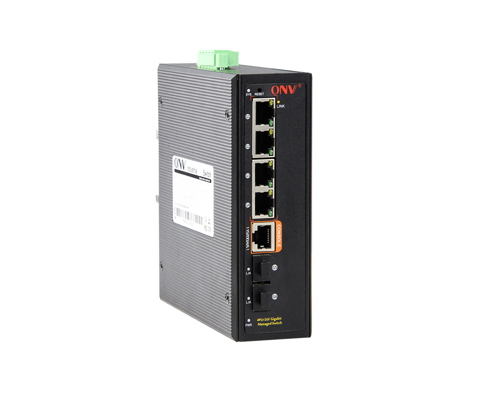 Commutateur Ethernet industriel géré Gigabit 6-port L2