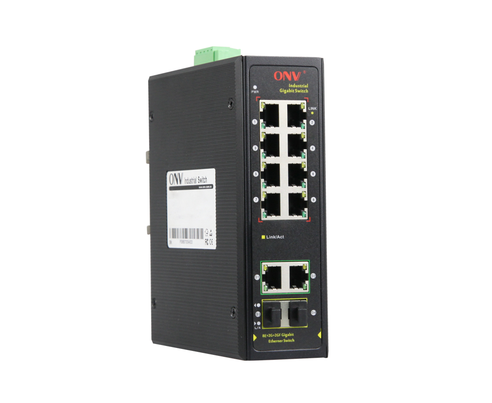 Commutateur industriel d'Ethernet de port de la liaison montante 12 de gigabit