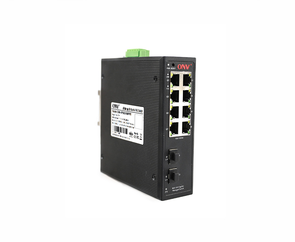 Commutateur PoE industriel facile géré Gigabit 10 ports