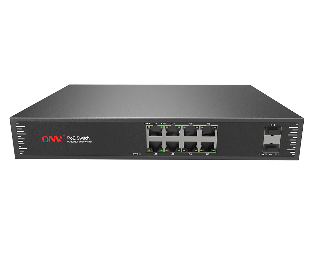 Commutateur de PoE de port du gigabit 10