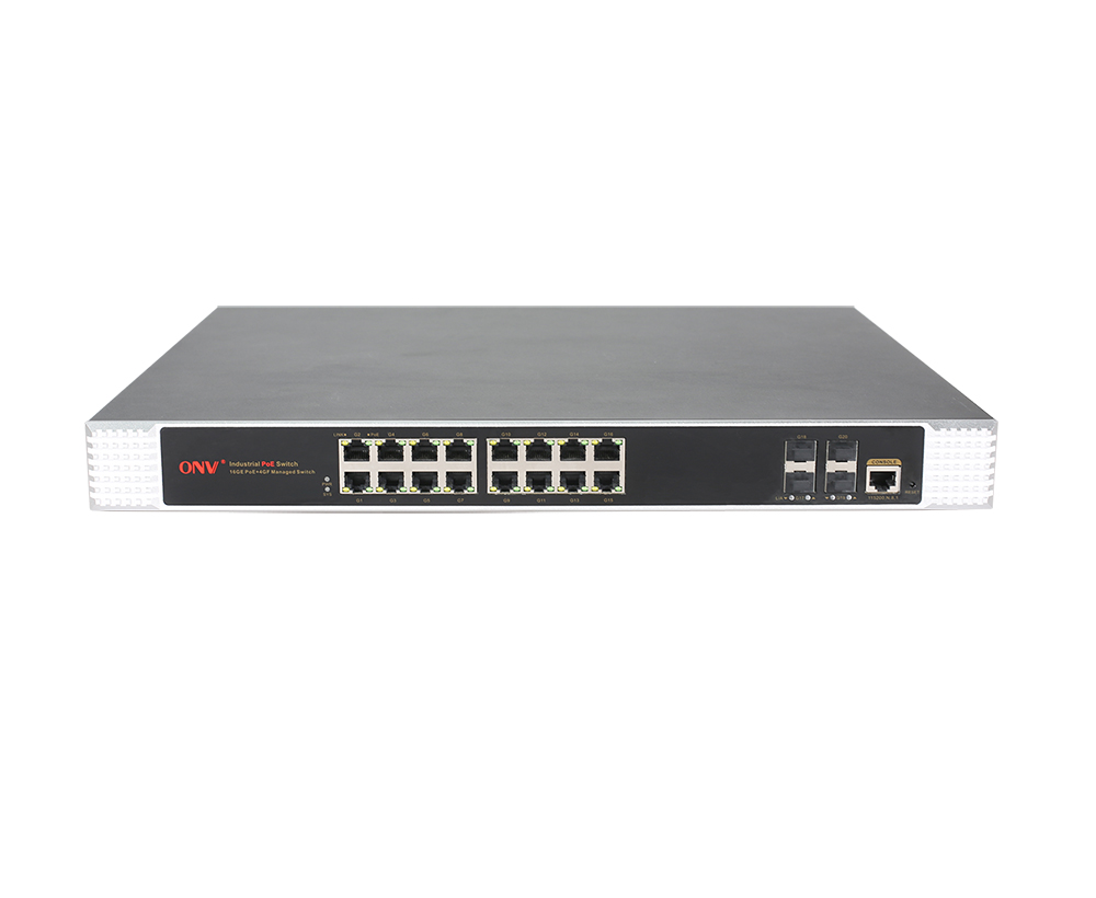 Commutateur PoE industriel géré Gigabit 20 ports L2