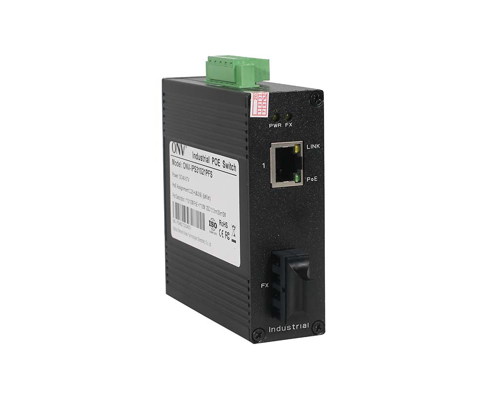 Commutateur industriel de 10/100M 2-port PoE