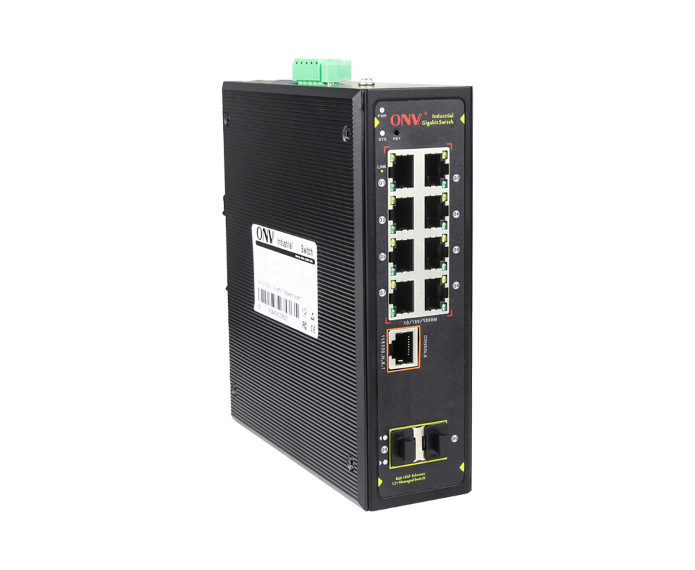 Commutateur Ethernet industriel géré Gigabit 10 ports L2