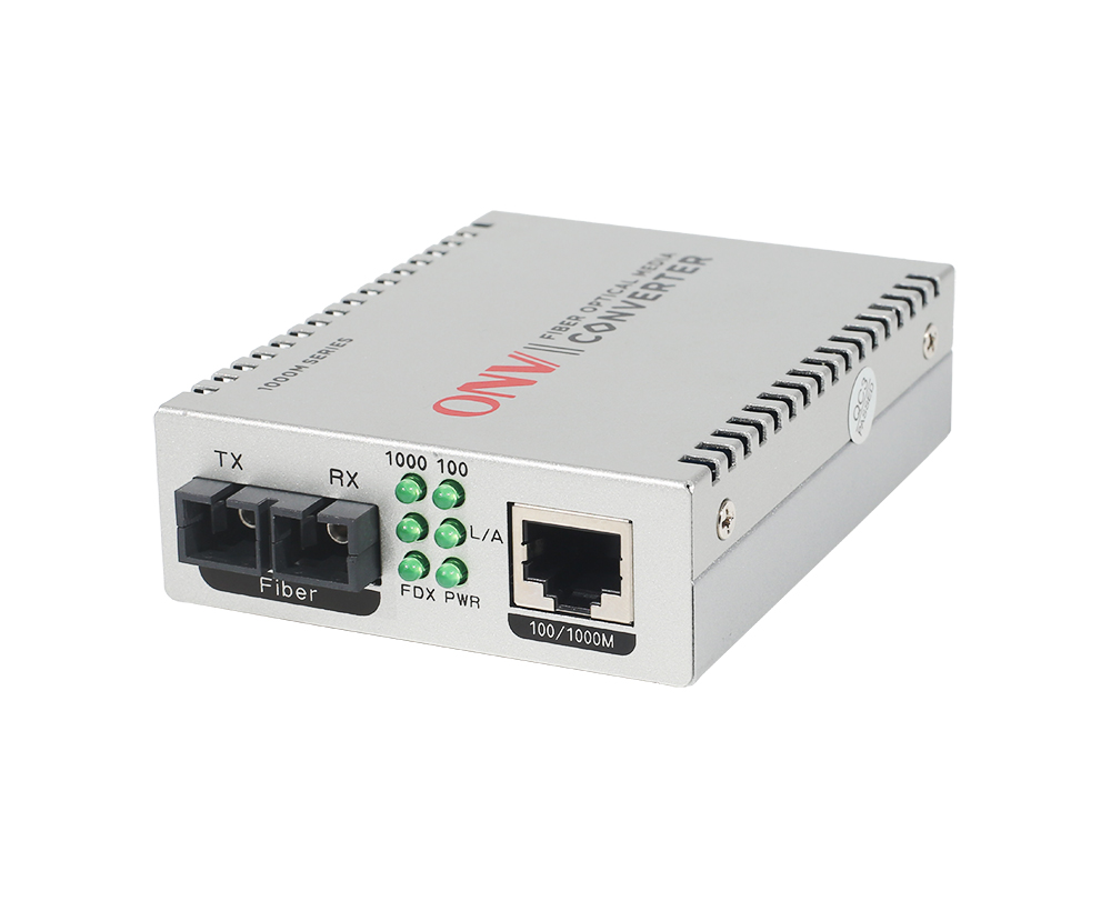 Convertisseur monomode de médias de fibre de port du gigabit 2 double