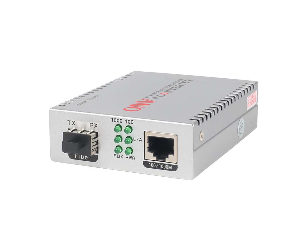 Convertisseur monomode de médias de fibre de port du gigabit 2 double