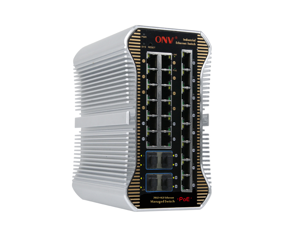 10G la liaison montante 24-port L3 a contrôlé le commutateur PoE industriel