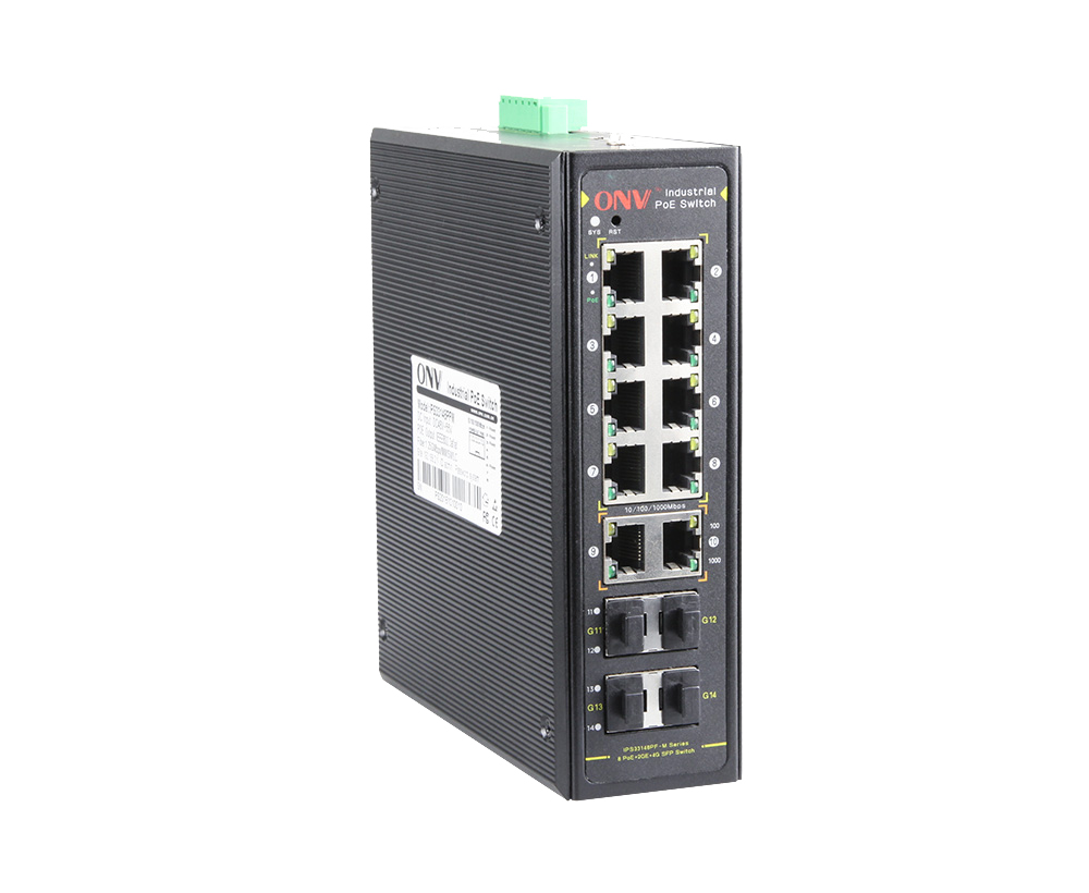 Commutateur PoE industriel géré Gigabit 14 ports L2