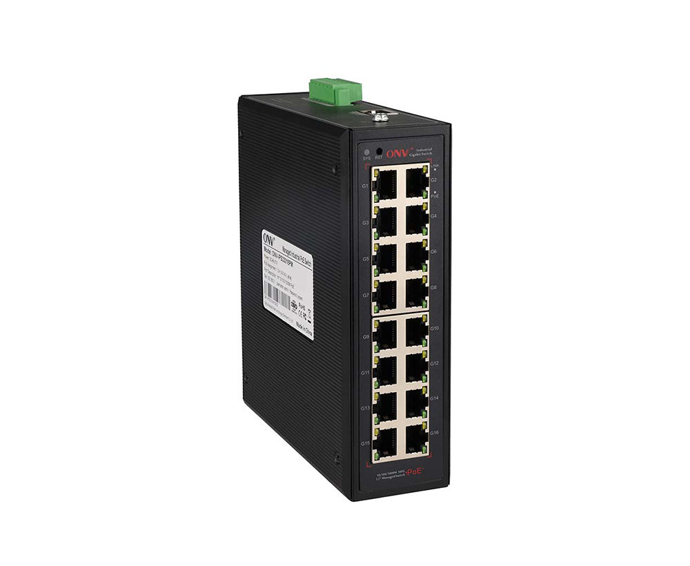 Commutateur PoE industriel géré Gigabit 16 ports L2