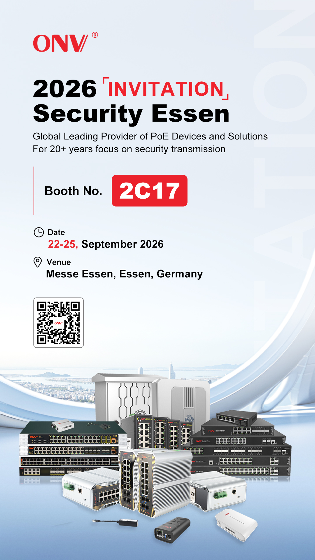 Security Essen 2026, ONV at Security Essen, PoE switch, ONV