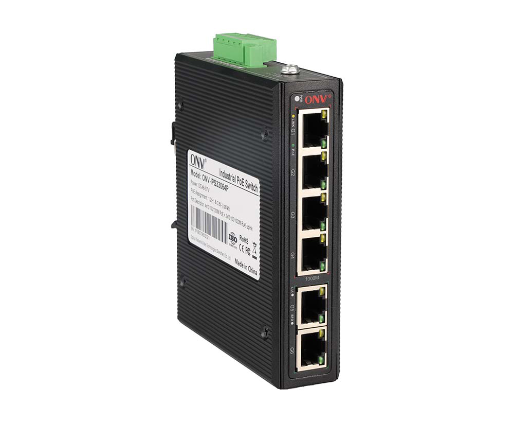 Switch PoE industriel Gigabit 6 ports