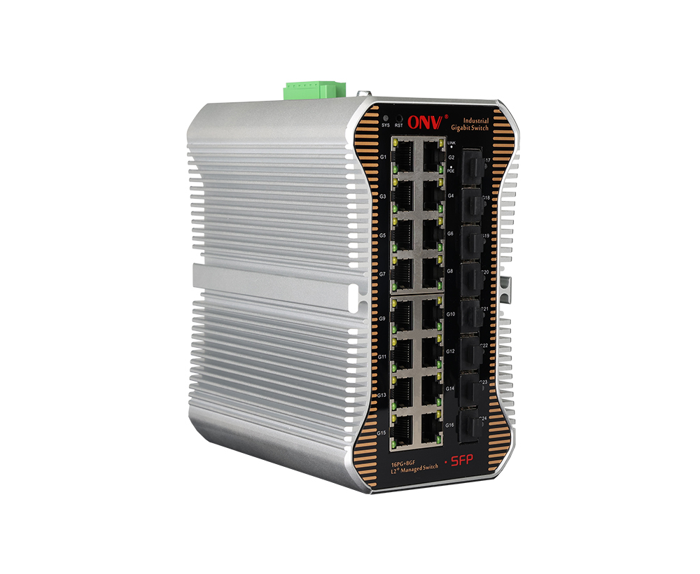 Commutateur PoE industriel géré Gigabit 24 ports L2